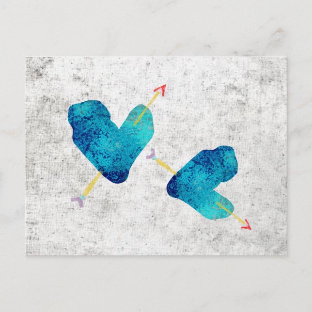 Blue Heart 14 February Postcard (Front)