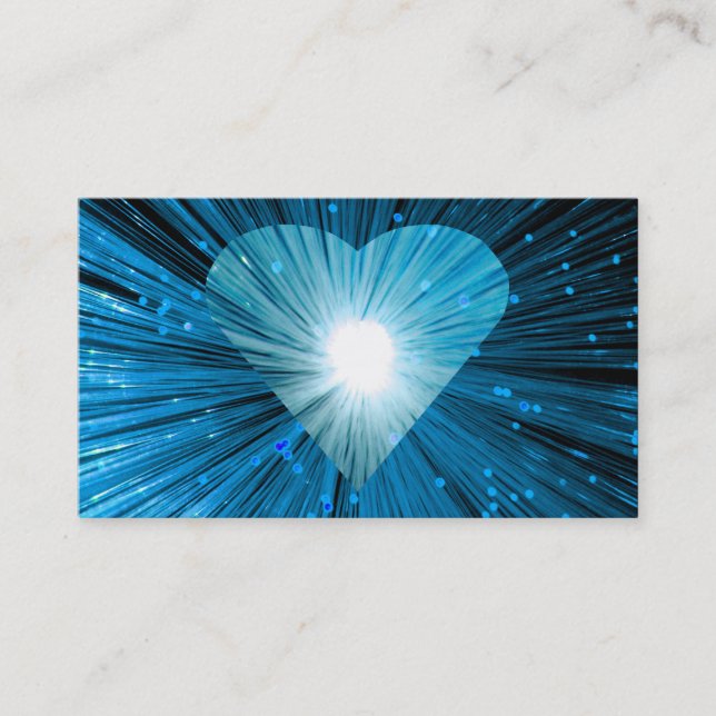 Blue Heart business card white (Front)