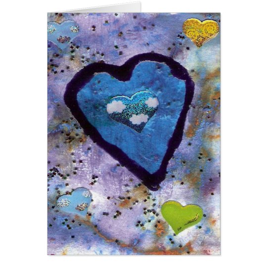 blue heart card