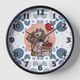 Blue Heart Clock