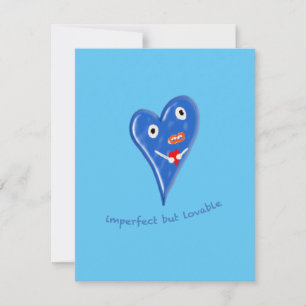 Blue Heart Doll Holiday Card