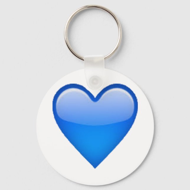 Blue Heart - Emoji Key Ring (Front)