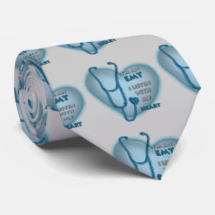 Blue Heart EMT tie