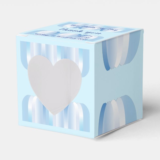 Blue Heart Favour Box (Front Side)
