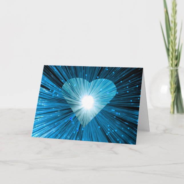 Blue Heart greetings card (Front)