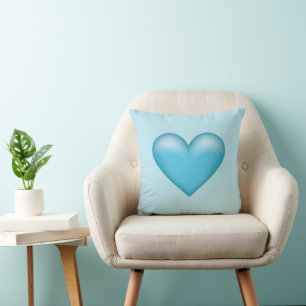 Blue Heart Illustration Cushion