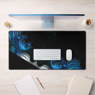 Blue heart in black from venus desk mat