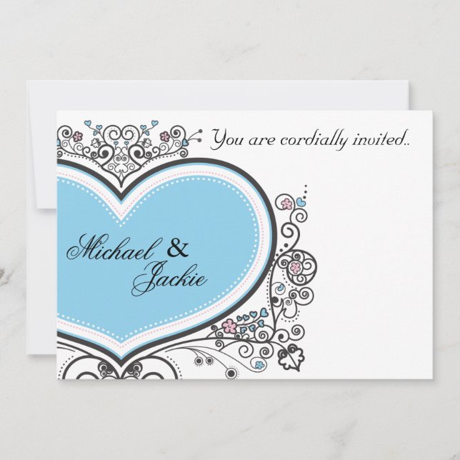 Blue Heart Invitation (Front)
