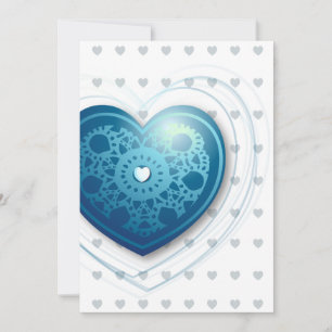 Blue heart, invitation