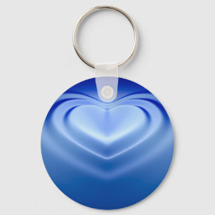 Blue Heart Key Ring