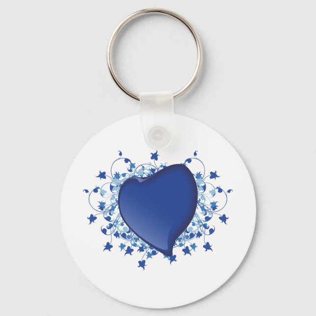 Blue Heart Key Ring (Front)