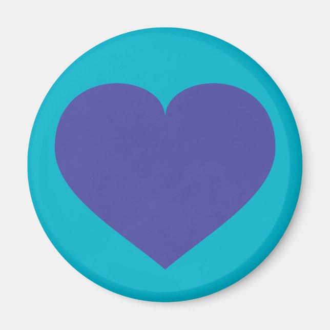 Blue heart magnet (Front)