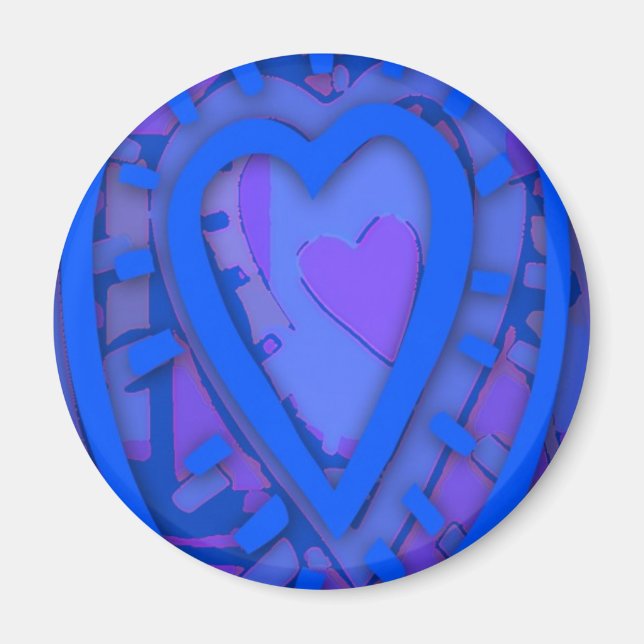 Blue Heart Magnet (Front)
