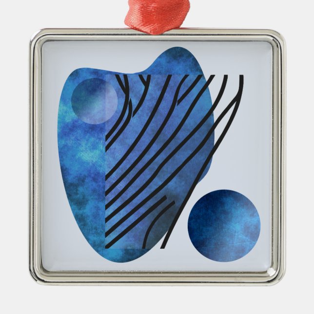 Blue Heart Metal Ornament (Front)