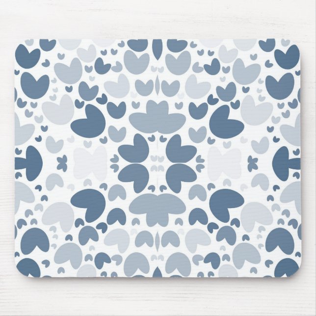 Blue heart  mouse pad (Front)