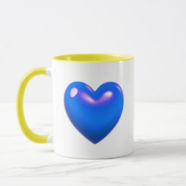 Blue Heart Mug (Left)