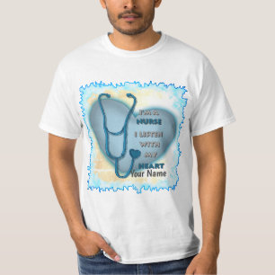 Blue Heart  Nurse T-Shirt