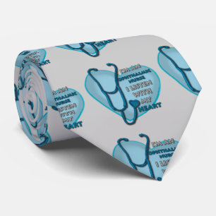 Blue Heart Ophthalmic Nurse Tie