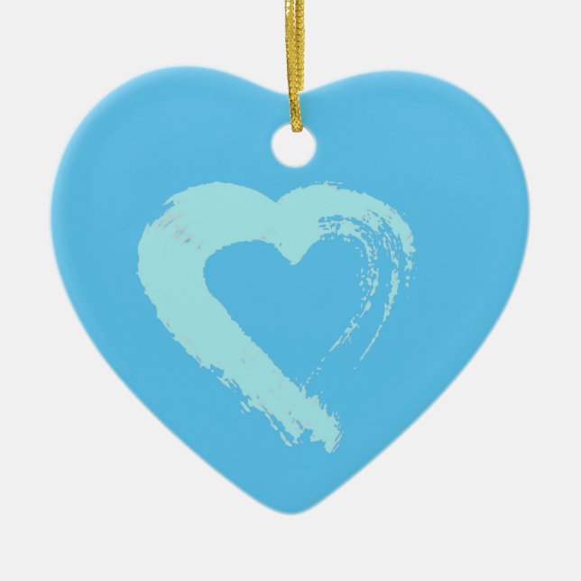 Blue Heart Ornament (Front)
