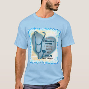 Blue Heart Paediatrics Nurse T-Shirt