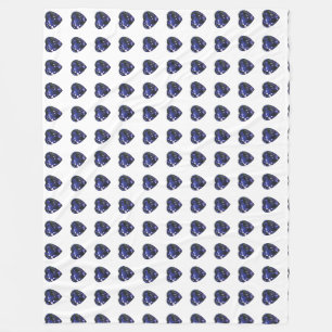 Blue Heart Pattern Fleece Blanket