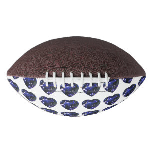 Blue Heart Pattern Football