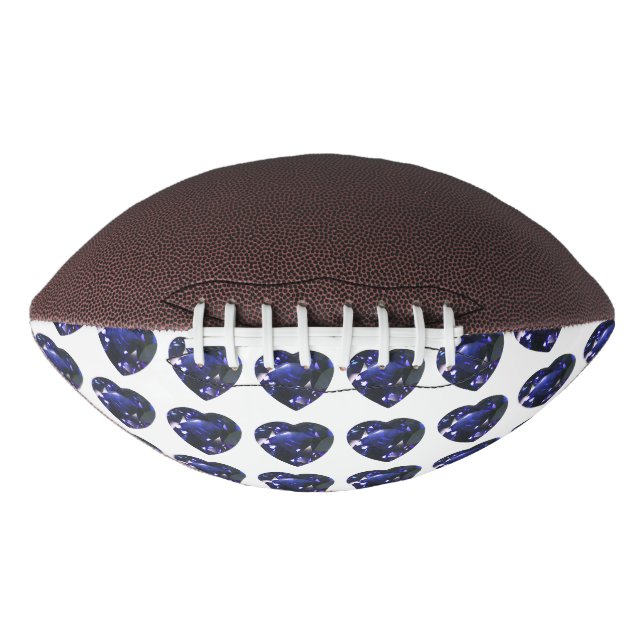 Blue Heart Pattern Football (Front)