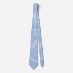 Blue heart pattern tie