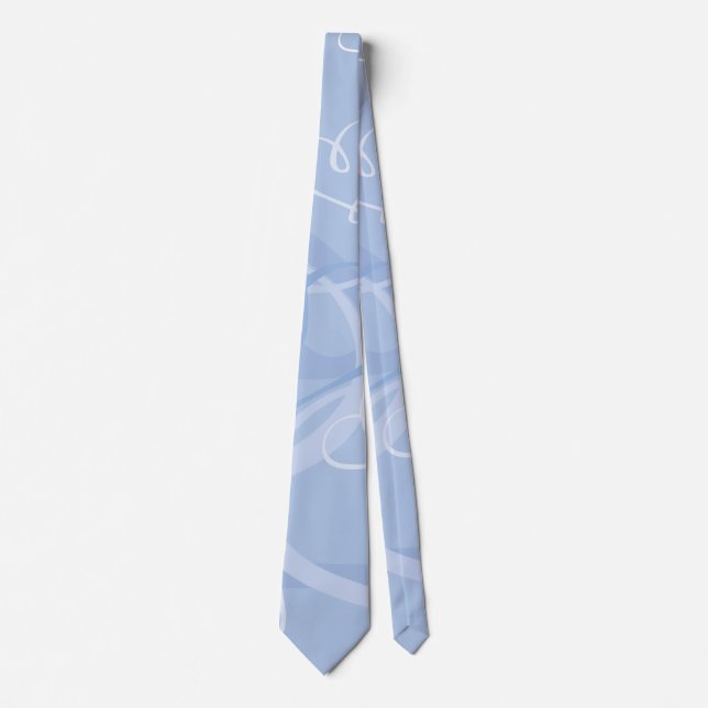 Blue heart pattern tie (Front)