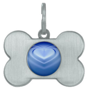 Blue Heart Pet ID Tag