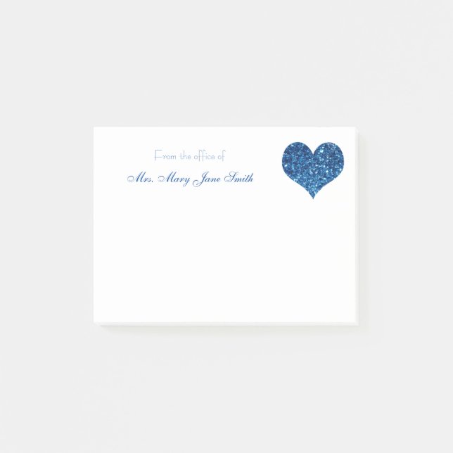 Blue Heart Post-it Notes (Front)
