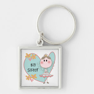 Blue Heart Princess Big Sister Key Ring