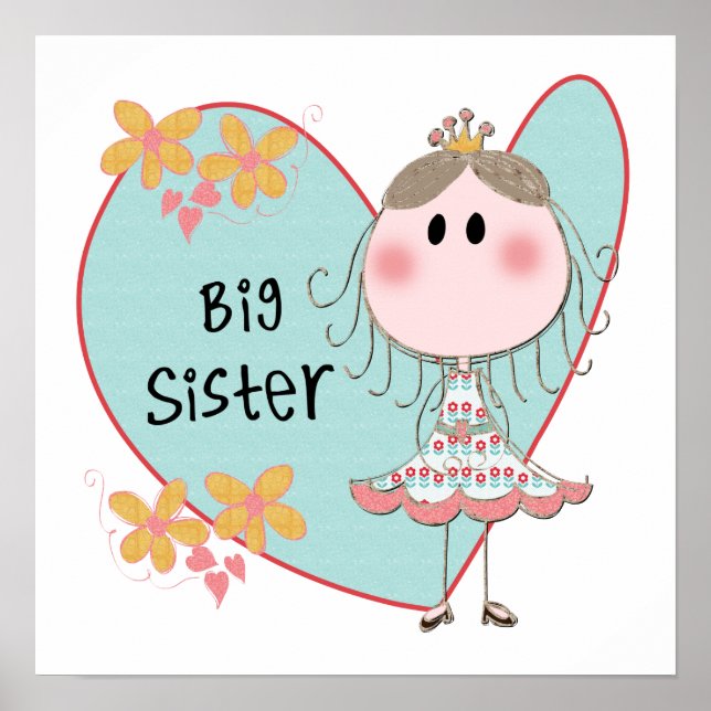 Blue Heart Princess Big Sister Poster (Front)