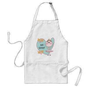 Blue Heart Princess Big Sister Standard Apron