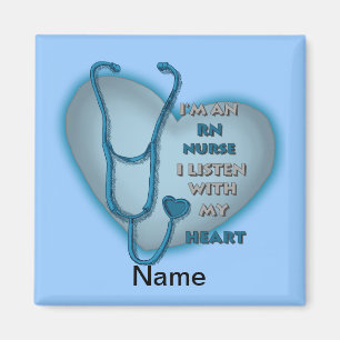 Blue Heart RN Registered Nurse Magnet