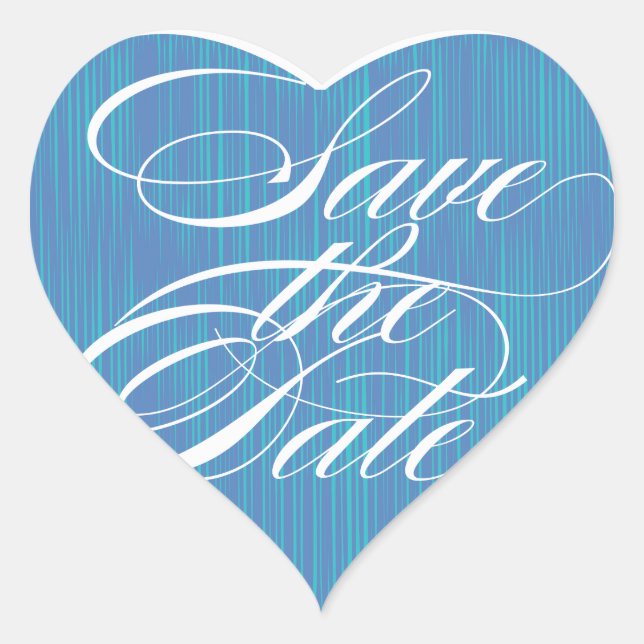 Blue Heart  |  Save the Date Envelope Seal (Front)