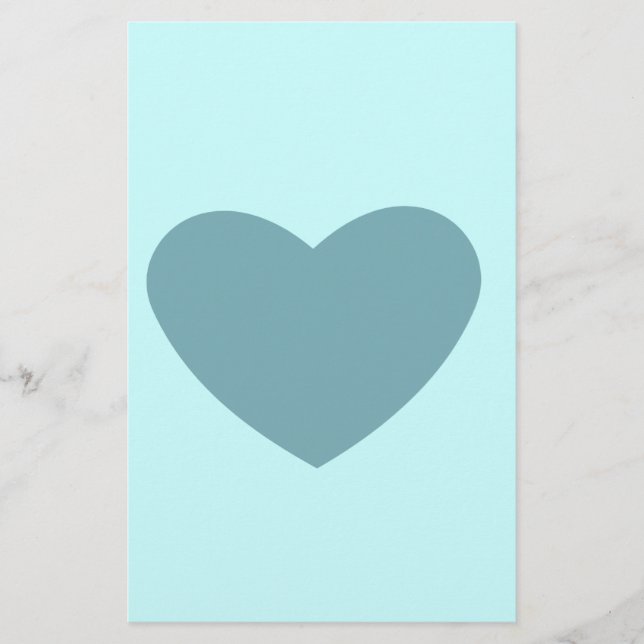 Blue Heart Stationery (Front)