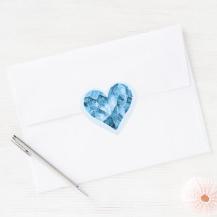 Blue heart sticker