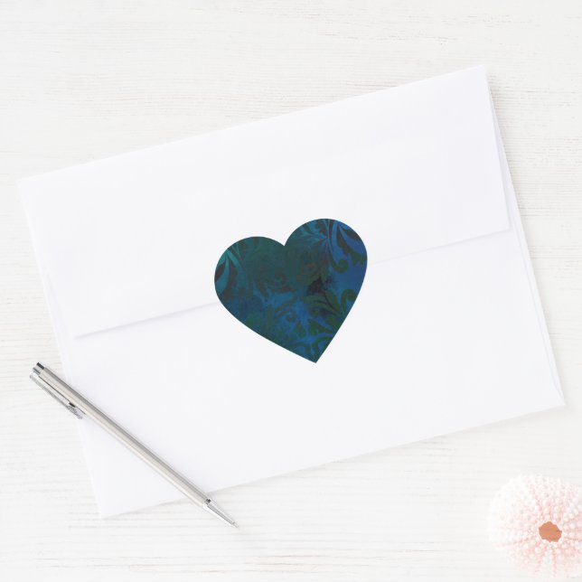 blue heart sticker (Envelope)