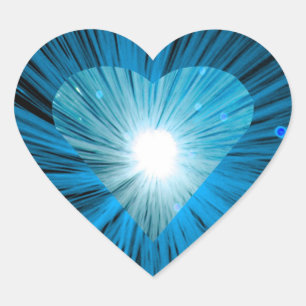 Blue Heart sticker heart shape