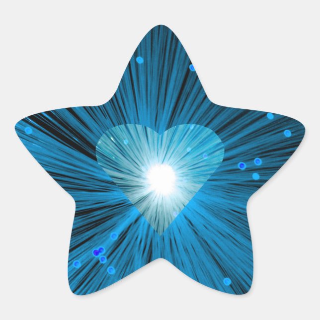 Blue Heart sticker star (Front)
