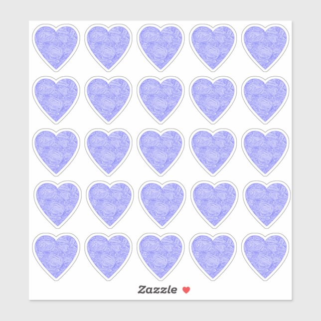 Blue Heart Stickers (Sheet)