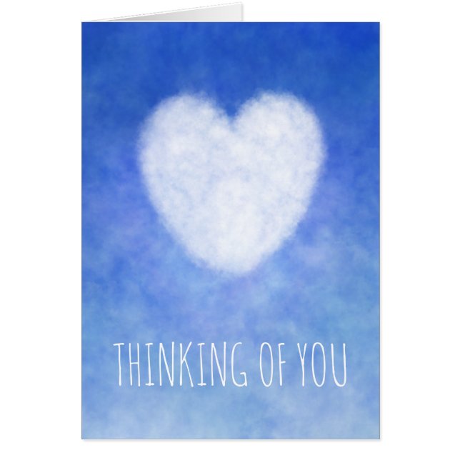 Blue Heart Thinking Of You Friendship or Sympathy (Front)