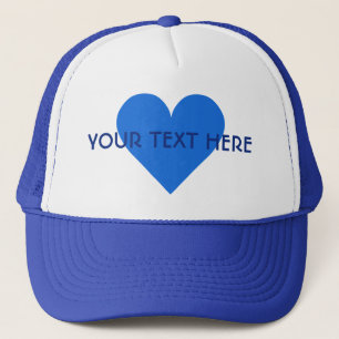 Blue Heart Valentine custom hats
