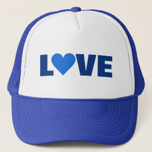 Blue Heart Valentine LOVE hat