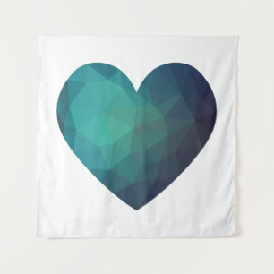 Blue heart valentine's day gift tapestry