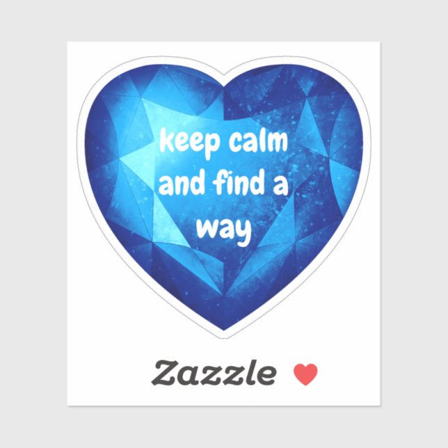 Blue Heart with Quote (Sheet)