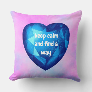 Blue Heart with Quote Cushion