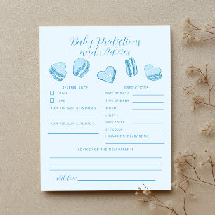 Blue Hearts Baby Predictions & Advice Card