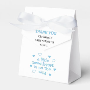 Blue Hearts Boy Baby Shower Favour Box